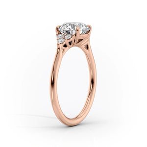 The Scarlett Set With A 2.5 Carat Round Lab Diamond