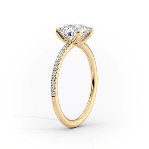 The Pave Ashley Set With A 1 Carat Emerald Lab Diamond