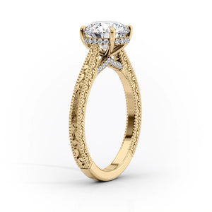 The Elizabeth Set With A 3 Carat Radiant Lab Diamond