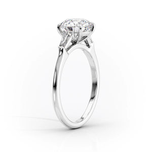 The Liv Set With A 2.5 Carat Elongated Cushion Lab Diamond