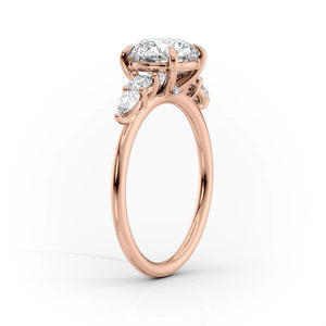 The Abigail Set With A 4 Carat Round Moissanite