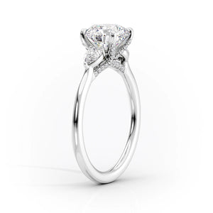 The Megan Set With A 3.5 Carat Elongated Cushion Moissanite