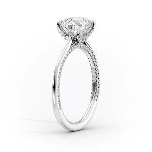 The Claire Set With A 2.5 Carat Cushion Lab Diamond