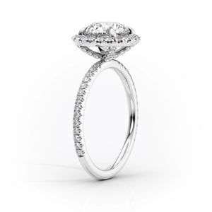 The Lenny Set With A 1 Carat Radiant Lab Diamond