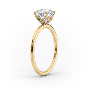 The Lily Set With A 4.5 Carat Princess Moissanite
