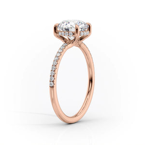 The Mandy Set With A 2 Carat Elongated Cushion Lab Diamond