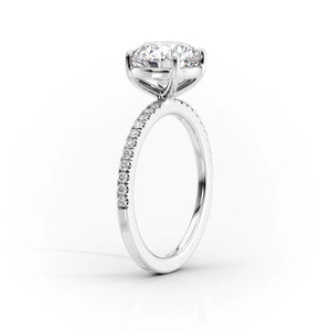 The Pave Eleanor Set With A 2 Carat Emerald Lab Diamond