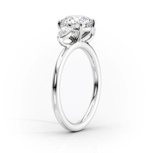 The Lauren Set With A 2 Carat Round Moissanite