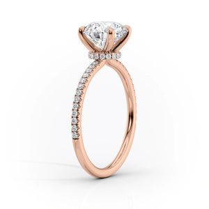 The Pave Nelly Set With A 1.5 Carat Pear Moissanite