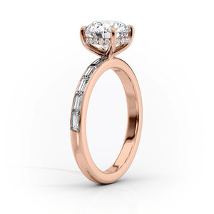 The Jennifer Set With A 3.5 Carat Emerald Moissanite