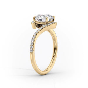 The Pave Skyler Set With A 3.5 Carat Round Moissanite