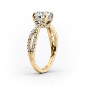 The Angelina Set With A 2 Carat Radiant Moissanite