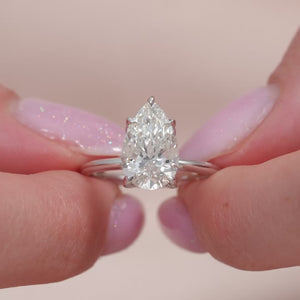 The Lily - Engagement Ring Made in White Gold