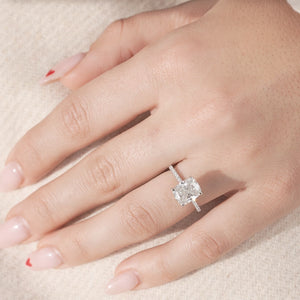 The Pave Crown Kamellie - Engagement Ring Made in White Gold