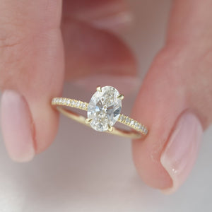 The Pave Kamellie - Engagement Ring Made in Yellow Gold