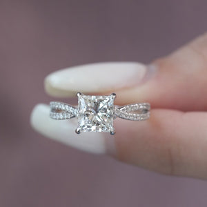 The Angelina - Engagement Ring Made in White Gold