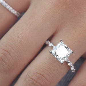 The Lindsey - Engagement Ring Made in White Gold