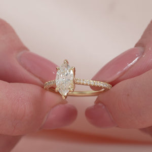 The Pave Madison - Engagement Ring Made in Yellow Gold