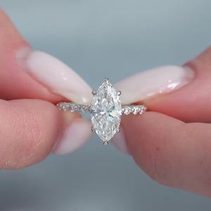 The Khloe - Engagement Ring Made in White Gold
