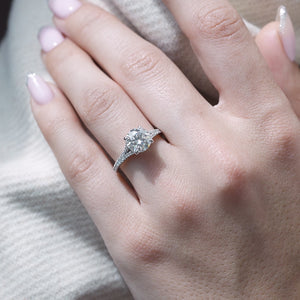 The Jade - Engagement Ring Made in White Gold