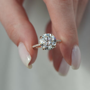 The Pave Ashley - Engagement Ring Made in Rose Gold