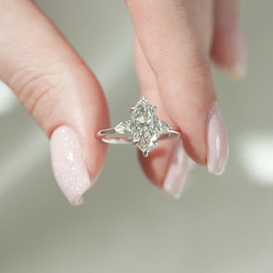 The Megan - Engagement Ring Made in White Gold