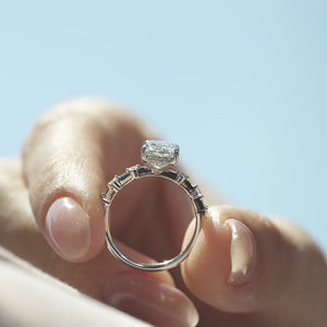 The Hidden Halo Penelope - Engagement Ring Made in White Gold