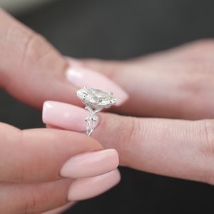 The Textured Twig - Engagement Ring Made in White Gold