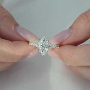 The Jade - Engagement Ring Made in White Gold