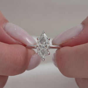 The Ashley - Engagement Ring Made in White Gold