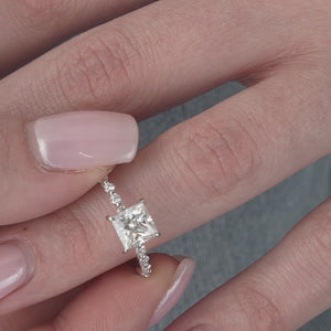 The Khloe - Engagement Ring Made in White Gold
