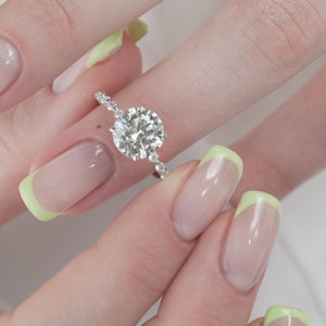 The Khloe - Engagement Ring Made in White Gold