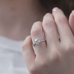 The Jasmine - Engagement Ring Made in White Gold