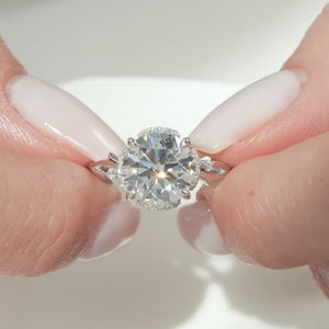 The Halo Twig - Engagement Ring Made in White Gold