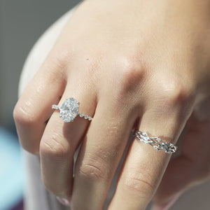 The Khloe - Engagement Ring Made in White Gold
