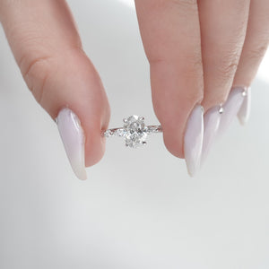 The Lindsey - Engagement Ring Made in White Gold