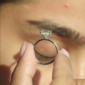 The Pave Crown Kamellie - Engagement Ring Made in White Gold