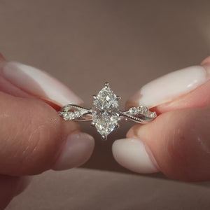 The Daisy - Engagement Ring Made in White Gold