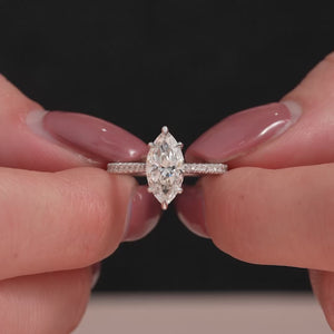 The Pave Lexie - Engagement Ring Made in White Gold