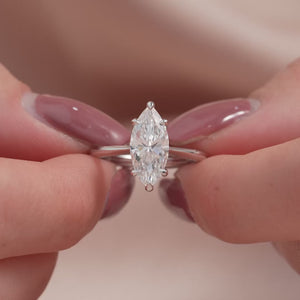 The Claire - Engagement Ring Made in White Gold