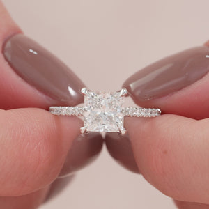 The Pave Ashley - Engagement Ring Made in White Gold