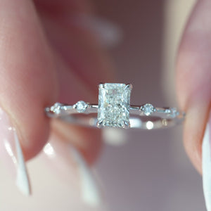 The Hidden Halo Penelope - Engagement Ring Made in White Gold