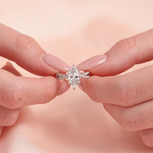 The Angelina - Engagement Ring Made in White Gold