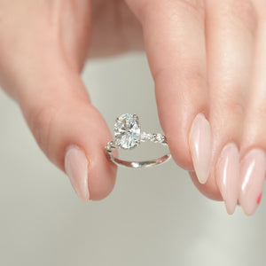 The Lindsey - Engagement Ring Made in White Gold