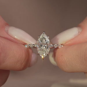 The Lindsey - Engagement Ring Made in White Gold
