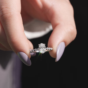 The Khloe - Engagement Ring Made in White Gold