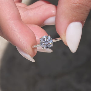 The Lexie - Engagement Ring Made in White Gold