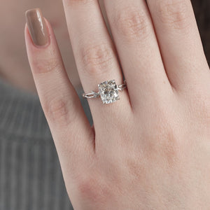 The Textured Twig - Engagement Ring Made in White Gold