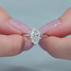 The Ellie - Engagement Ring Made in White Gold