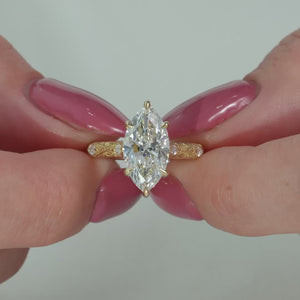 The Claudia - Engagement Ring Made in Yellow Gold